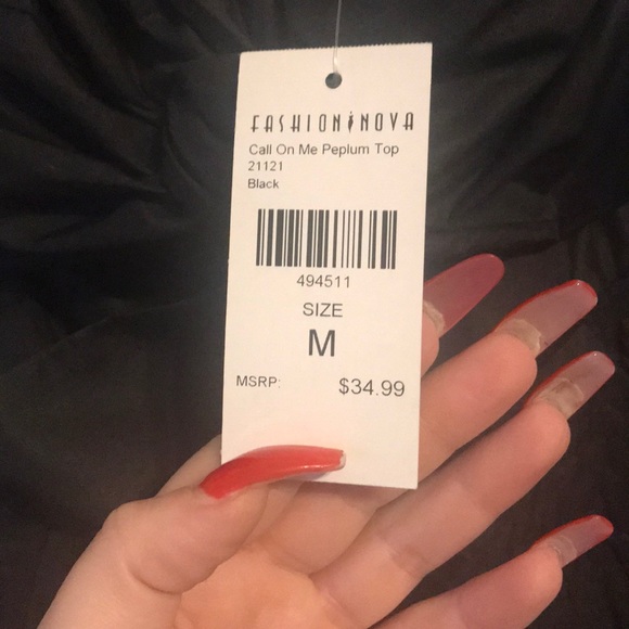 Brand new with tags one shoulder peplum top - Picture 3 of 3